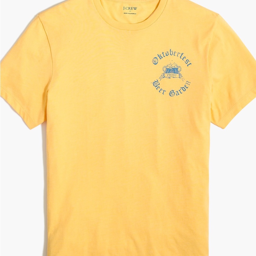 J. Crew Yellow Tee with Blue Graphic